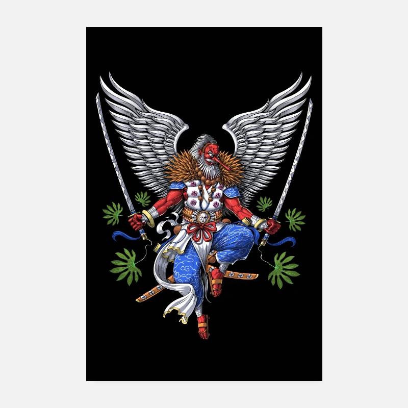 Tengu Japanese Samurai Poster 8" x 12" (20x30 cm)