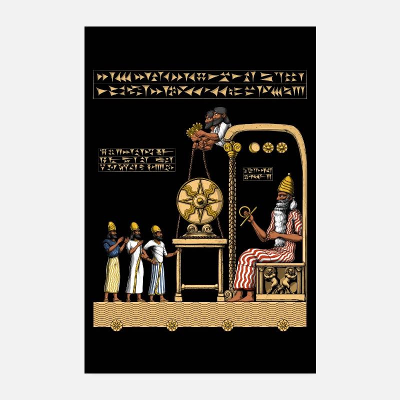 Ancient Anunnaki Mythology Gods Poster 8" x 12" (20x30 cm)