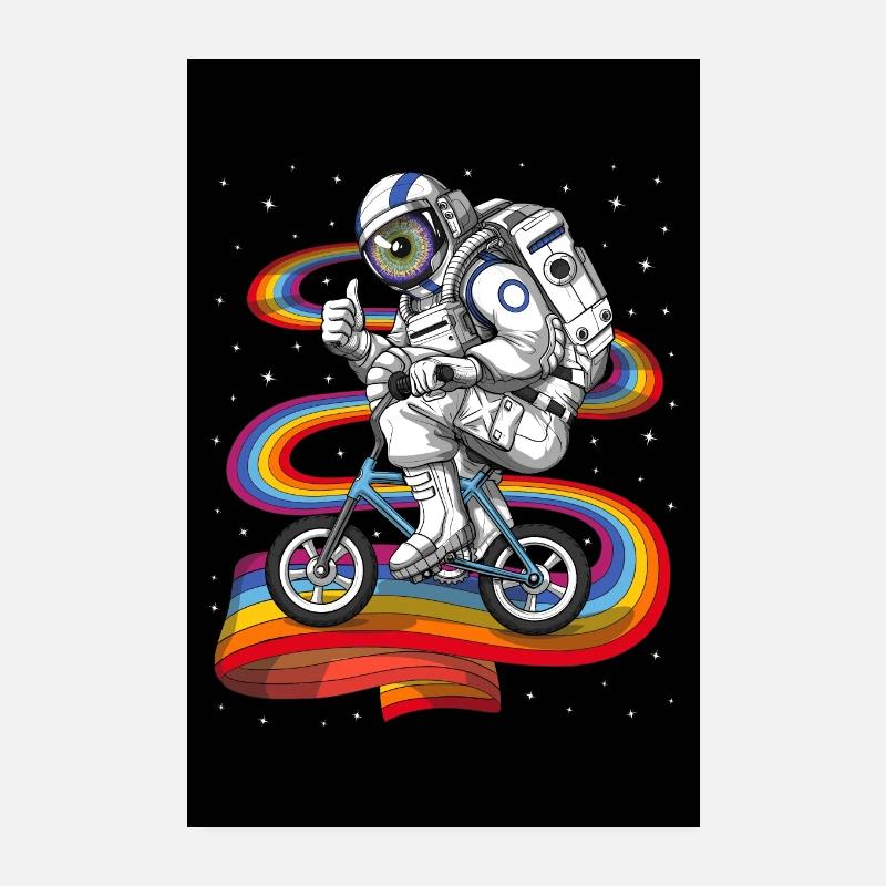 Psychedelic Astronaut Adventure Poster 8" x 12" (20x30 cm)