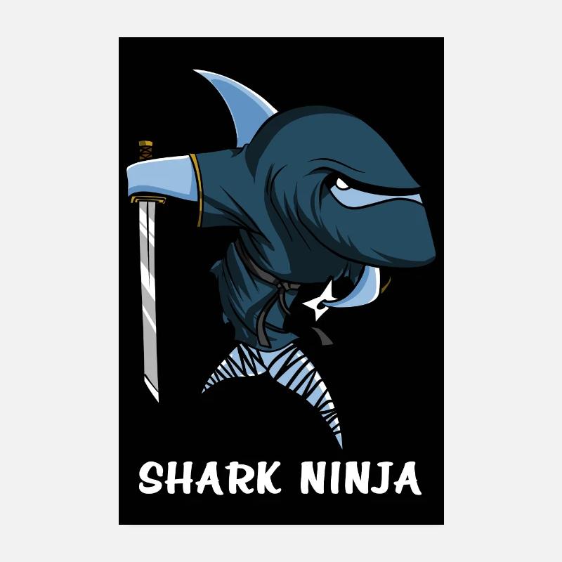 Shark Ninja Samurai Poster 8" x 12" (20x30 cm)