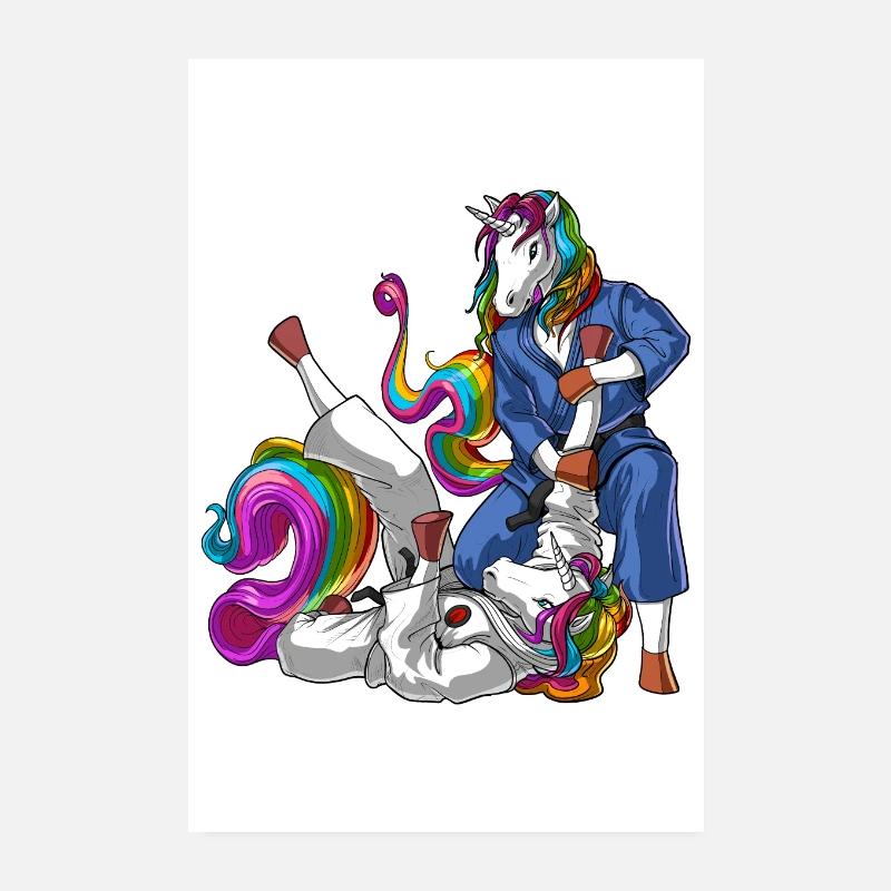 Jiu-Jitsu Unicorns Poster 8" x 12" (20x30 cm)