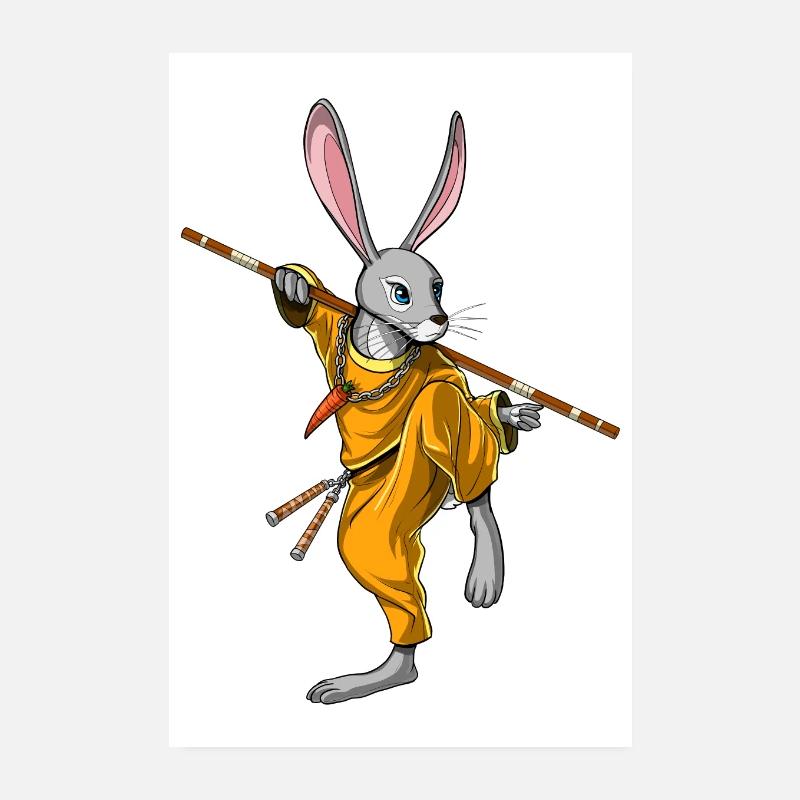 Lapin Ninja Poster 20 x 30 cm