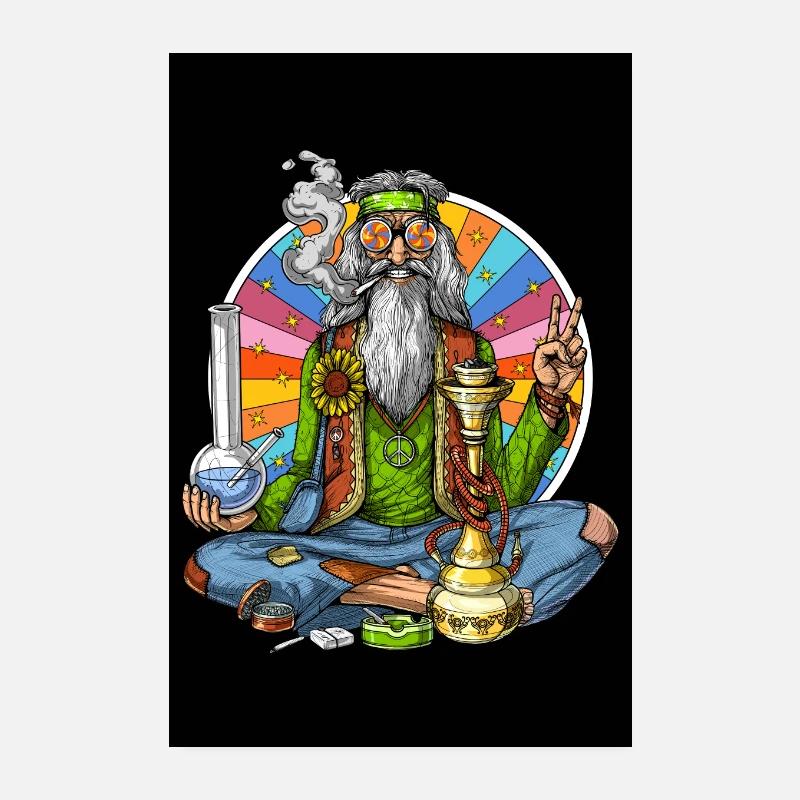 Psychedelic Hippie Stoner Poster 8" x 12" (20x30 cm)