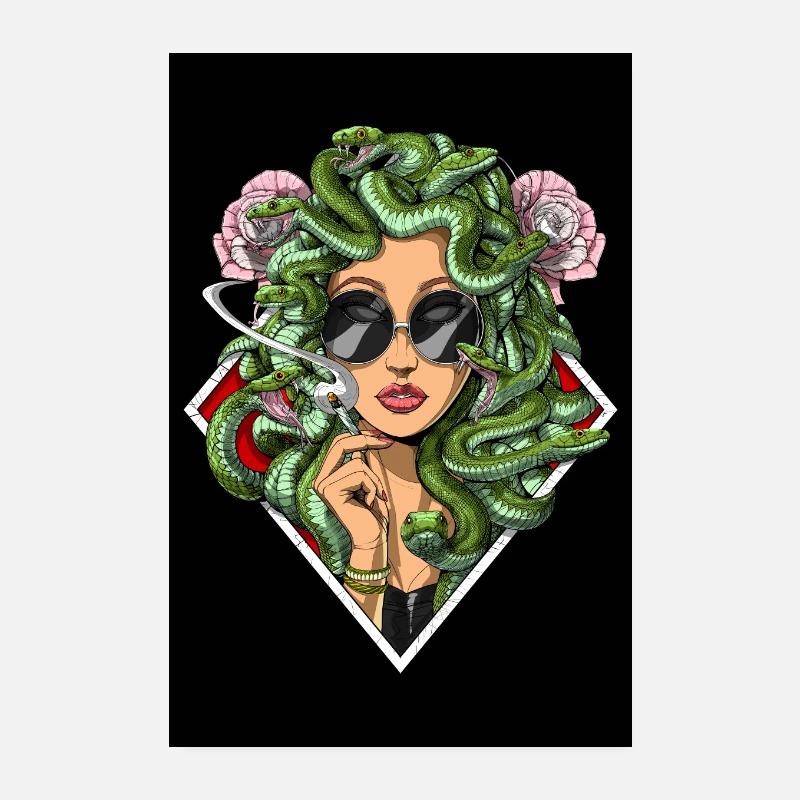 Méduse Hippie Stoner Poster 20 x 30 cm
