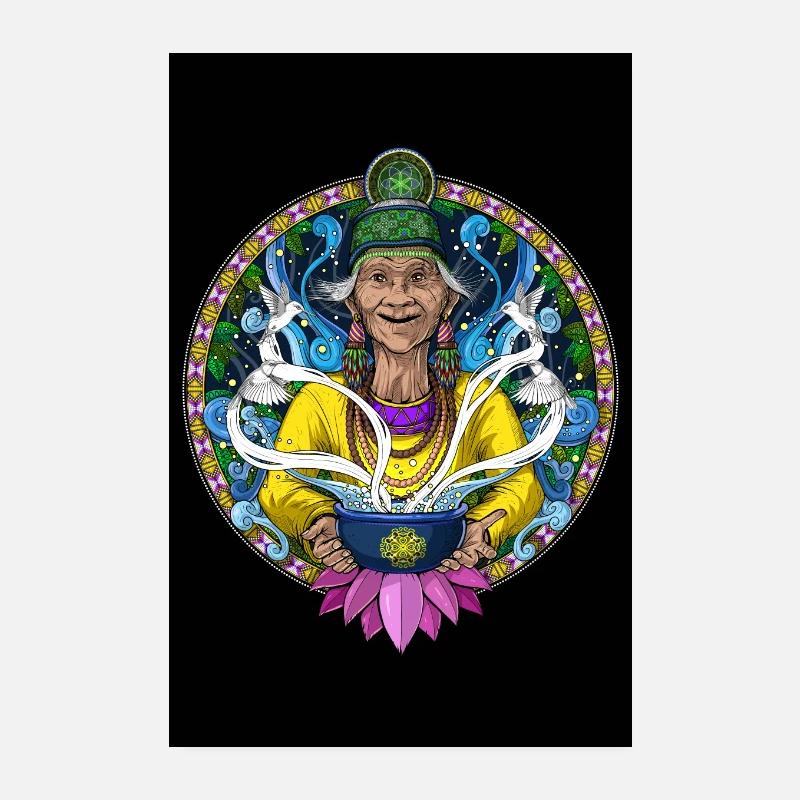 Cerimonia Ayahuasca Sciamano - Poster 20x30 cm - bianco