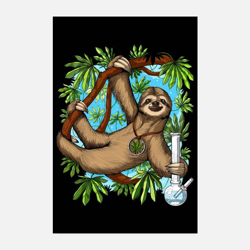Stoner de l’herbe paresseuse Poster 20 x 30 cm