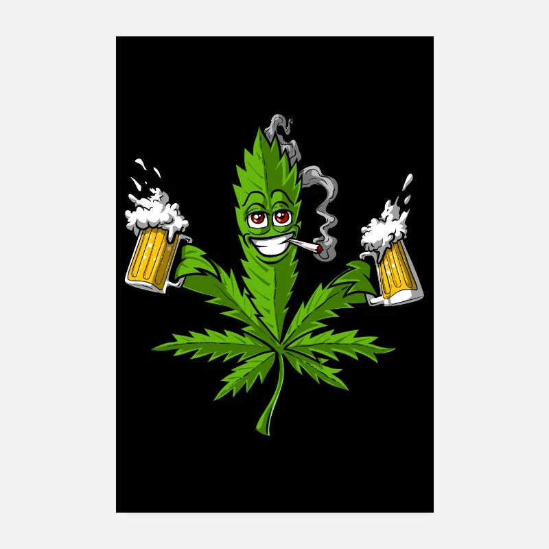 Unkraut-Blattbier-Liebhaber Poster 20x30 cm