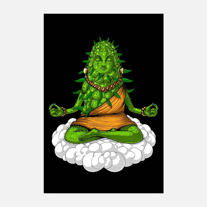 Weed Bouddha Stoner Poster 20 x 30 cm