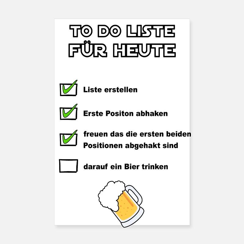 to do liste Poster 20x30 cm
