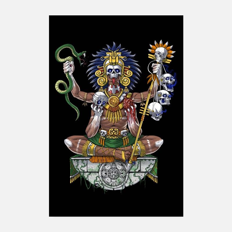 Aztekischer Kriegerschamane Poster 20x30 cm