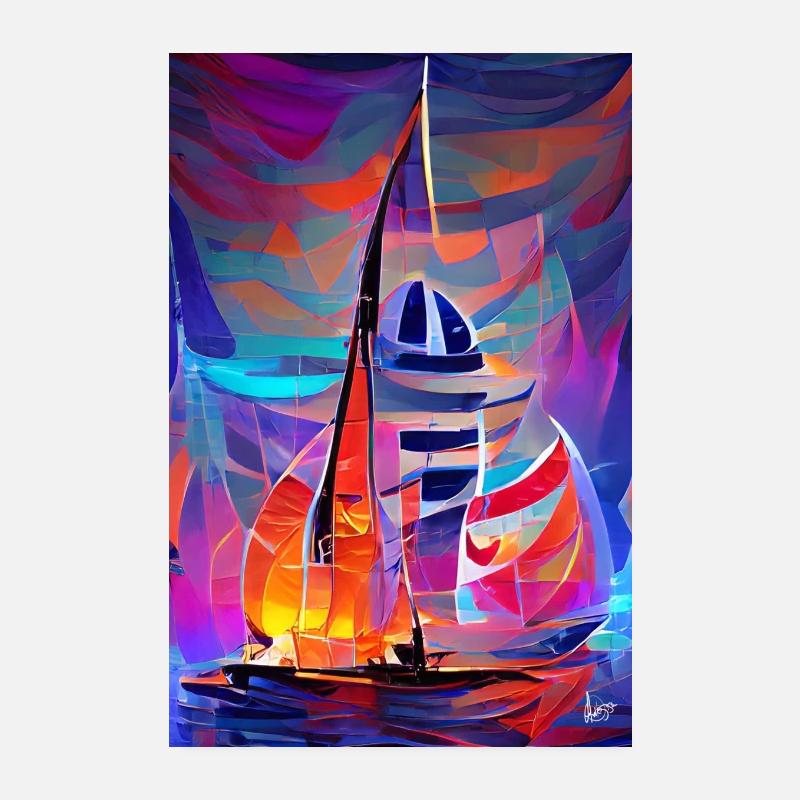 Collection Waterworld - Sailing Poster 20x30 cm