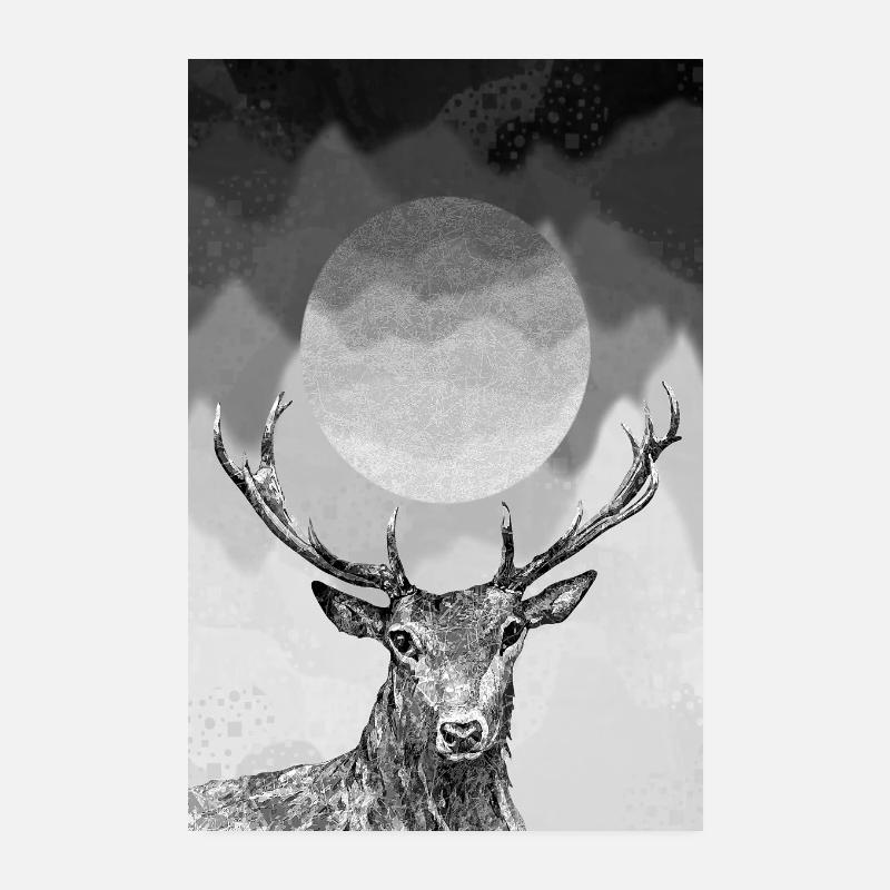Hirsch Poster 20x30 cm