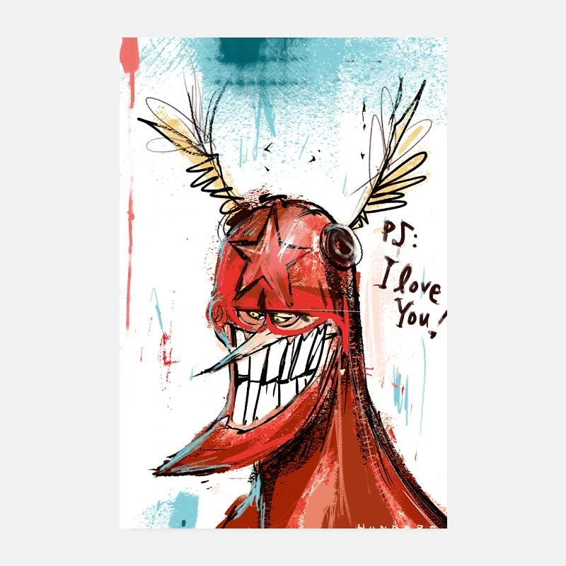 Poster "Red Hero" von Norman Hundert Poster 20x30 cm