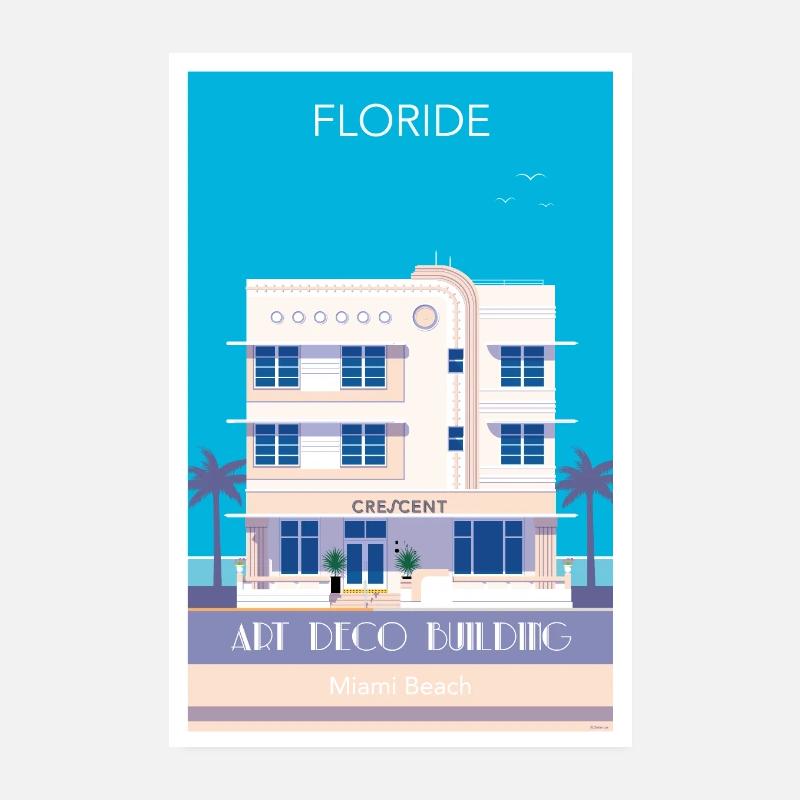 Miami Beach Poster 8" x 12" (20x30 cm)