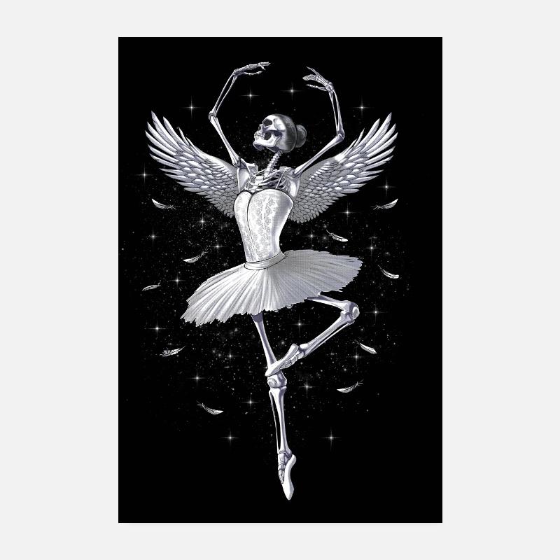 Skeleton Ballerina Poster 8" x 12" (20x30 cm)