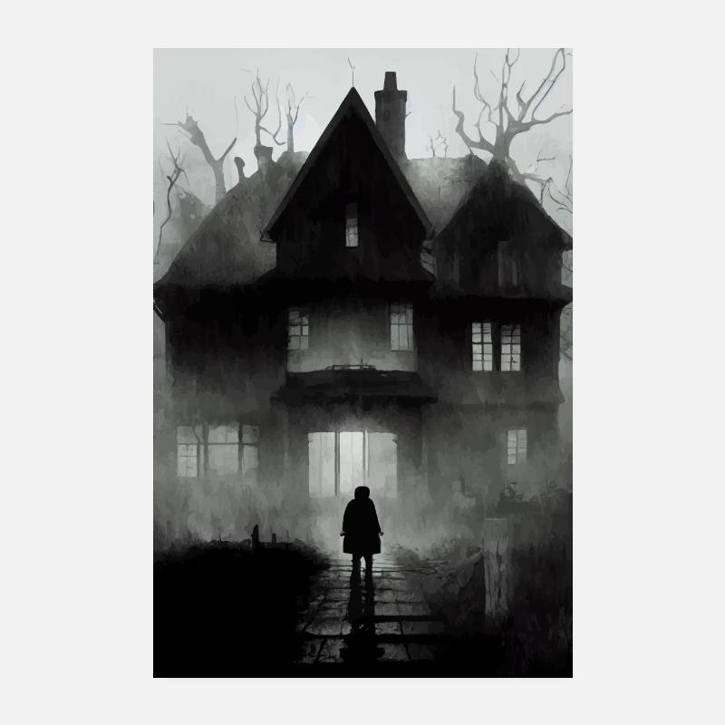 Horror House Poster 8" x 12" (20x30 cm)