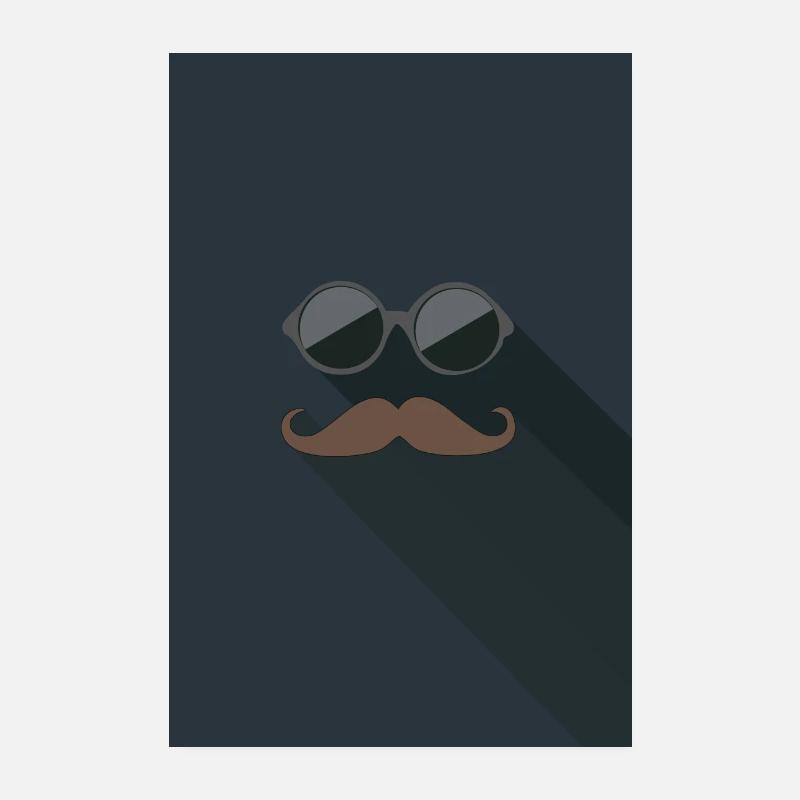 Lunettes de soleil avec barbe à moustache Poster 20 x 30 cm
