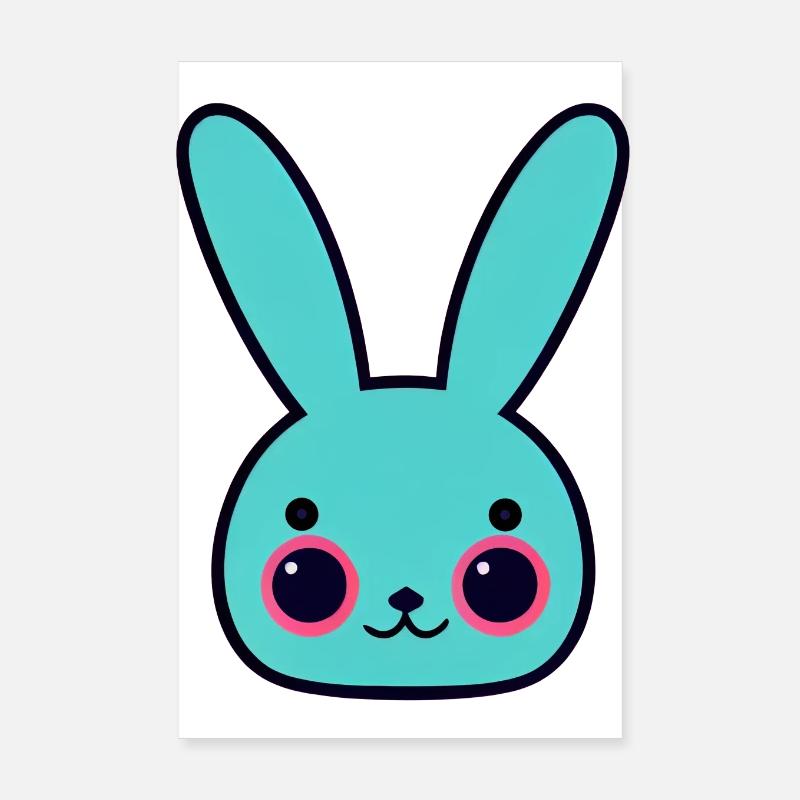Kawaii Rabbit Poster 8" x 12" (20x30 cm)