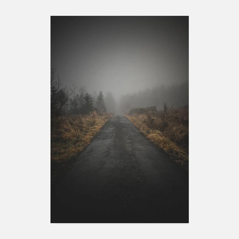 forêt brumeuse V2 Poster 20 x 30 cm