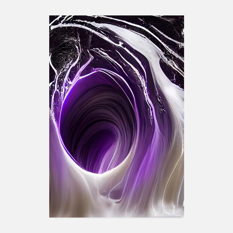 Lila Abstrakt Art Poster 20x30 cm