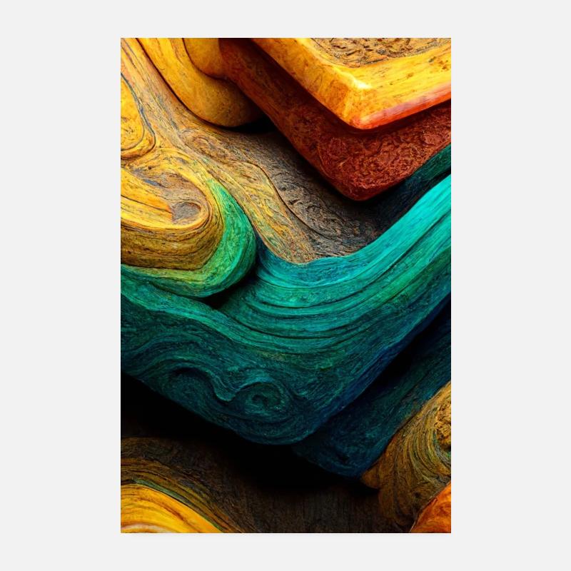 Abstract 3D Surface Background Poster 20x30 cm
