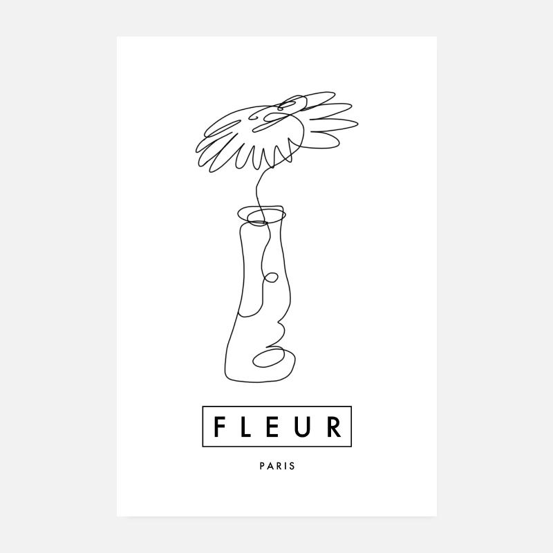 Paris - Poster 20x30 cm - Weiß