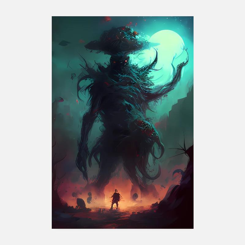 Creepy Demon from Hell Poster 8" x 12" (20x30 cm)