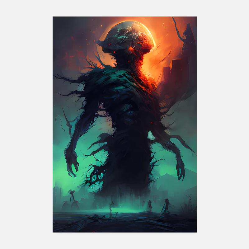 Démon effrayant de l’enfer Poster 20 x 30 cm