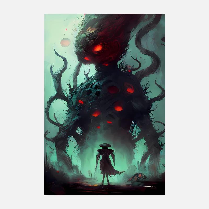 Démon effrayant de l’enfer Poster 20 x 30 cm