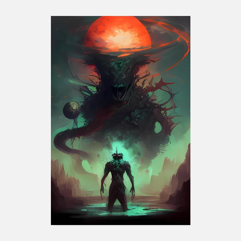 Démon effrayant de l’enfer Poster 20 x 30 cm