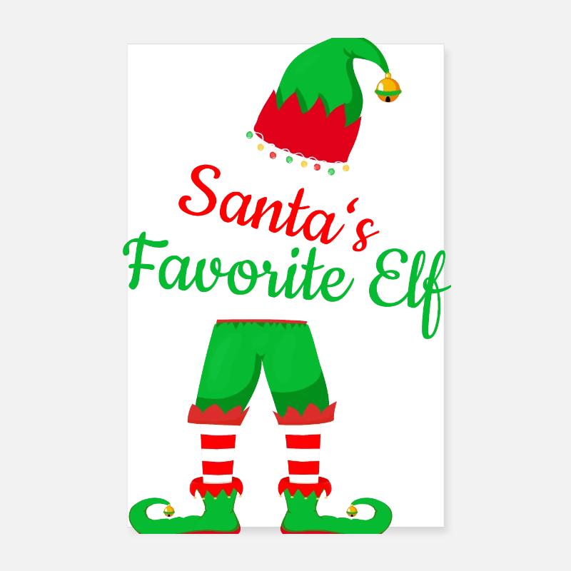 L’elfe préféré du Père Noël Poster 20 x 30 cm