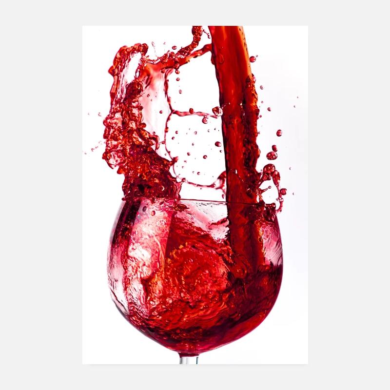 Glass - Red Splash Poster 8" x 12" (20x30 cm)