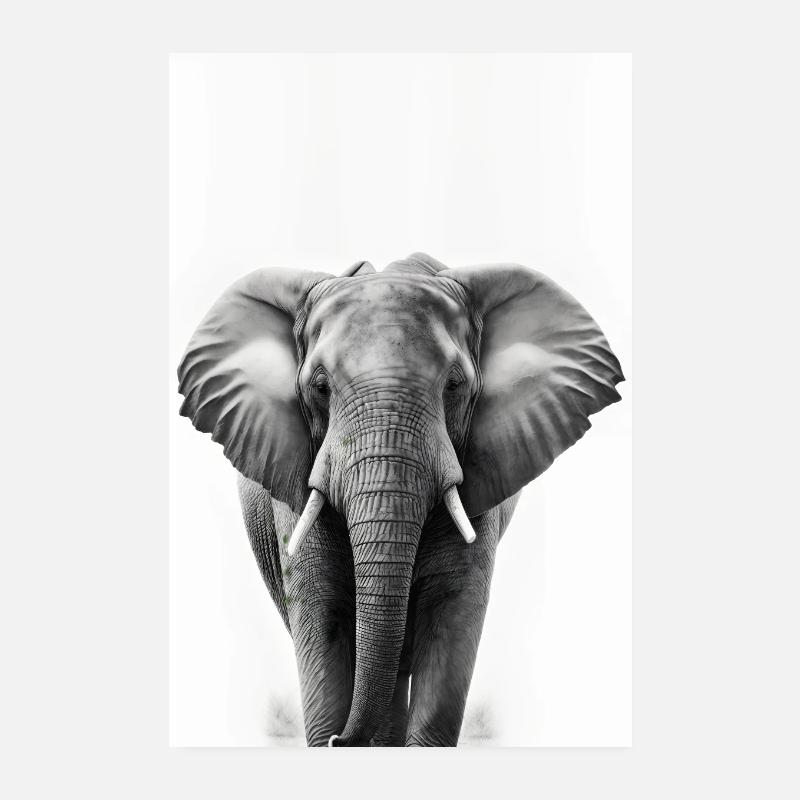 Portrait d’éléphant Poster 20 x 30 cm