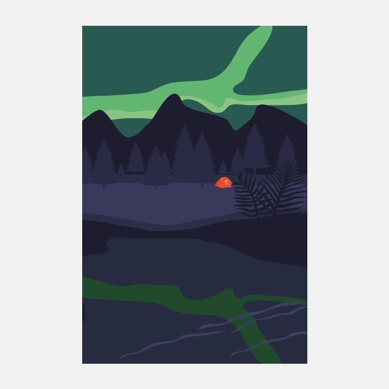 Aurora Borealis Nordlichter Poster 20x30 cm
