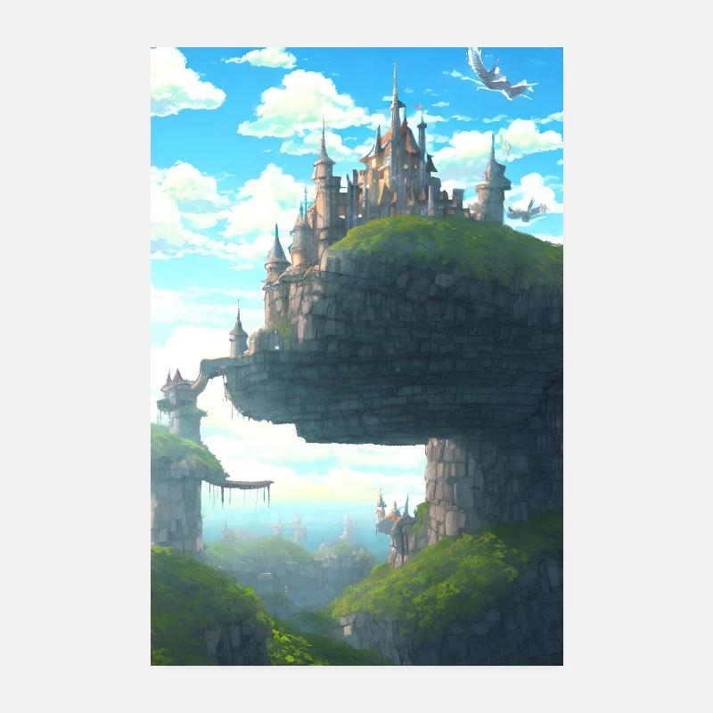 Château Paradis - Poster 20 x 30 cm - blanc
