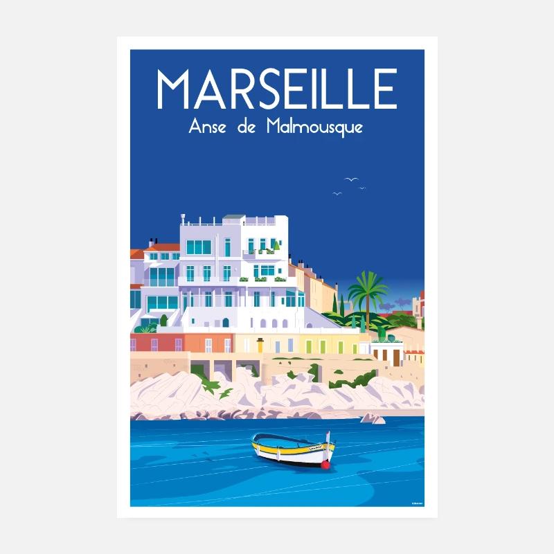 MARSEILLE Poster 20 x 30 cm