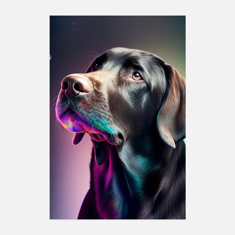 Bulles de chien Labrador Poster 20 x 30 cm