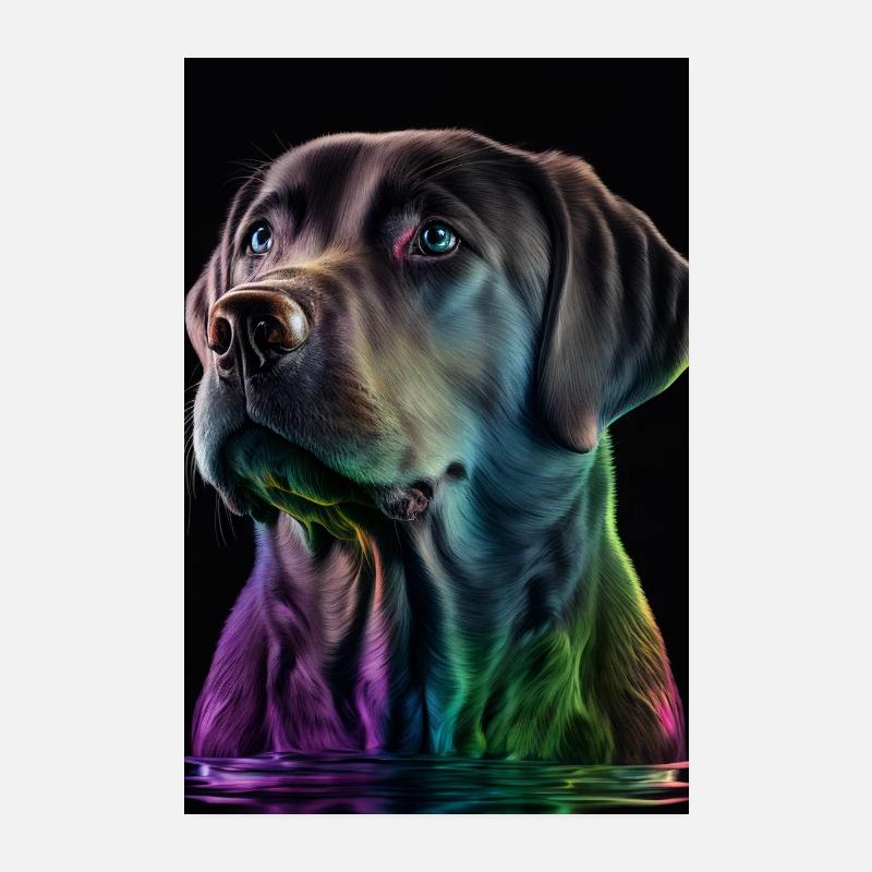 Labrador Hund Farben Poster 20x30 cm