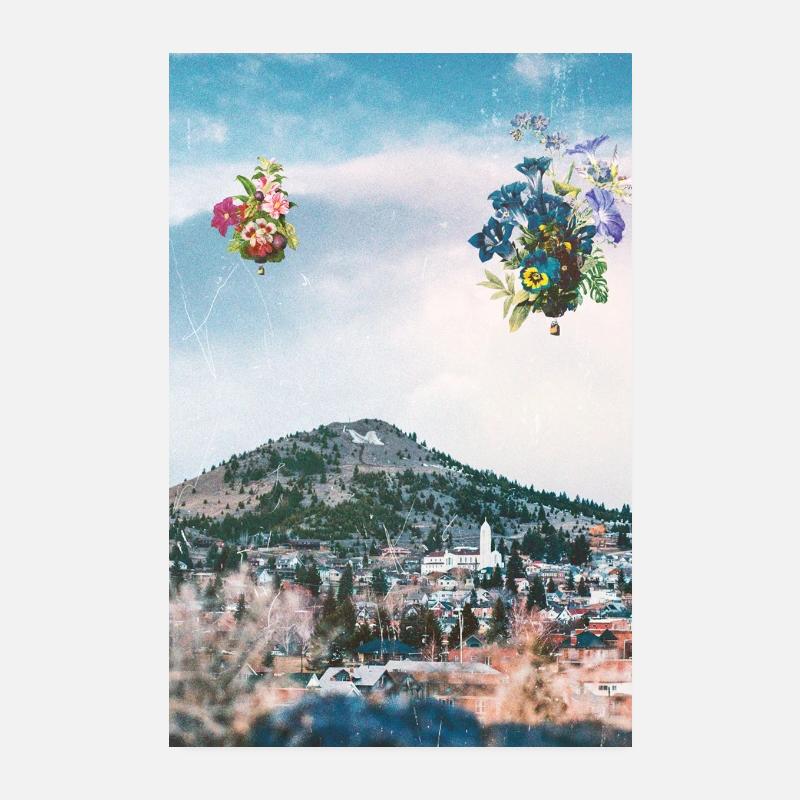 Blumen Ballons Poster 20x30 cm