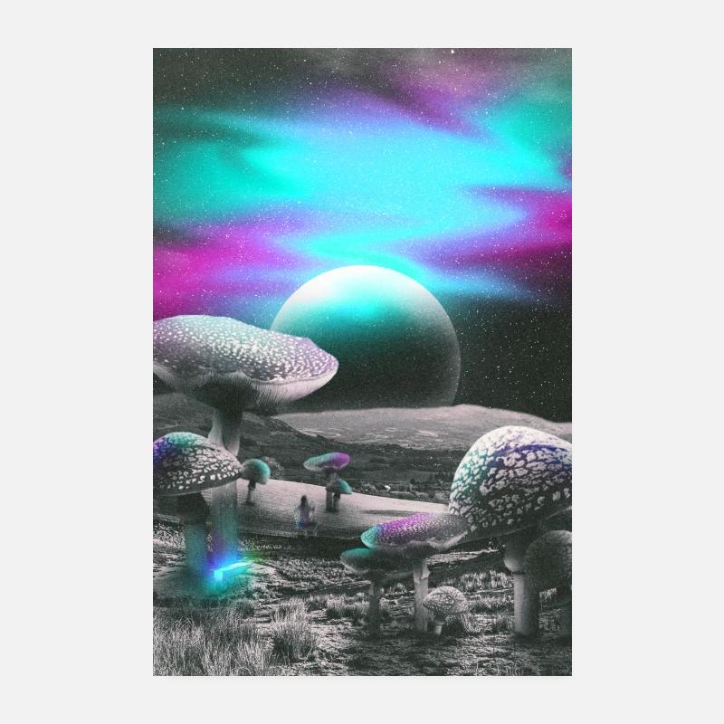 Champignons psychédéliques Poster 20 x 30 cm
