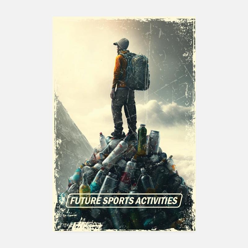 Alpinisme monde post-apocalyptique Poster 20 x 30 cm