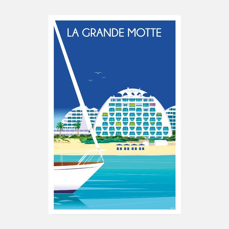 LA GRANDE MOTTE Poster 20 x 30 cm