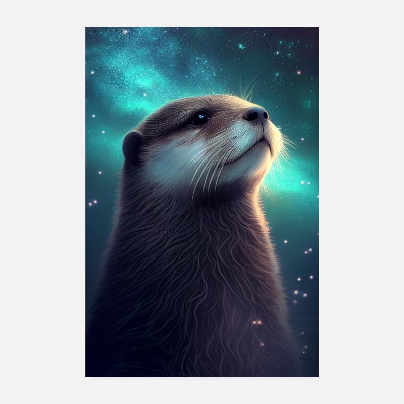 Otter Seeotter Universum Poster 20x30 cm