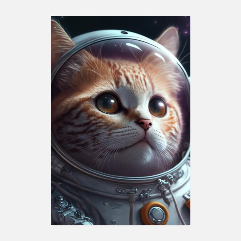 Catronaut - Poster 20x30 cm - Weiß