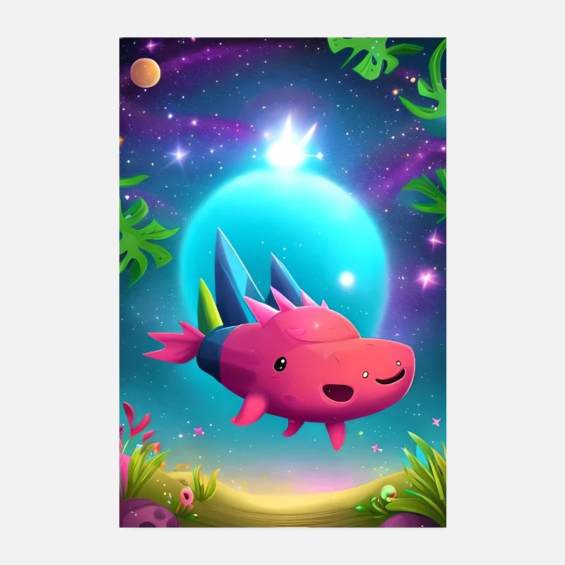 Mignon bébé Axolotl Poster 20 x 30 cm