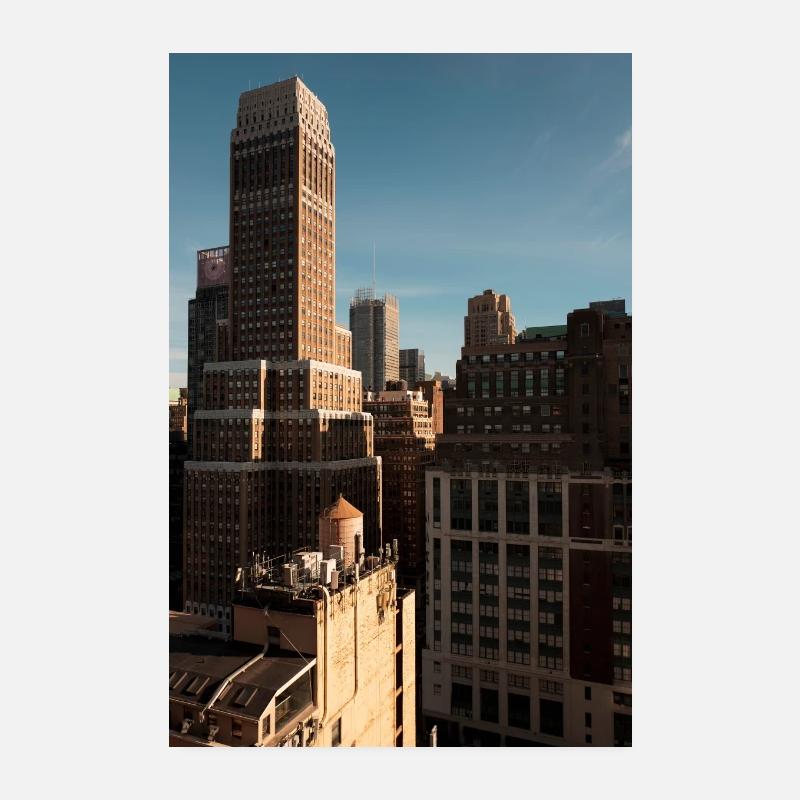 New York Manhattan Coucher de soleil Poster 20 x 30 cm