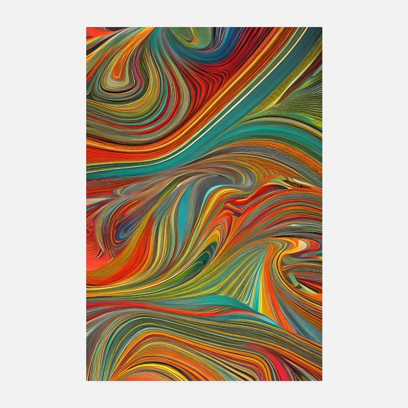Art abstrait rétro vintage Poster 20 x 30 cm