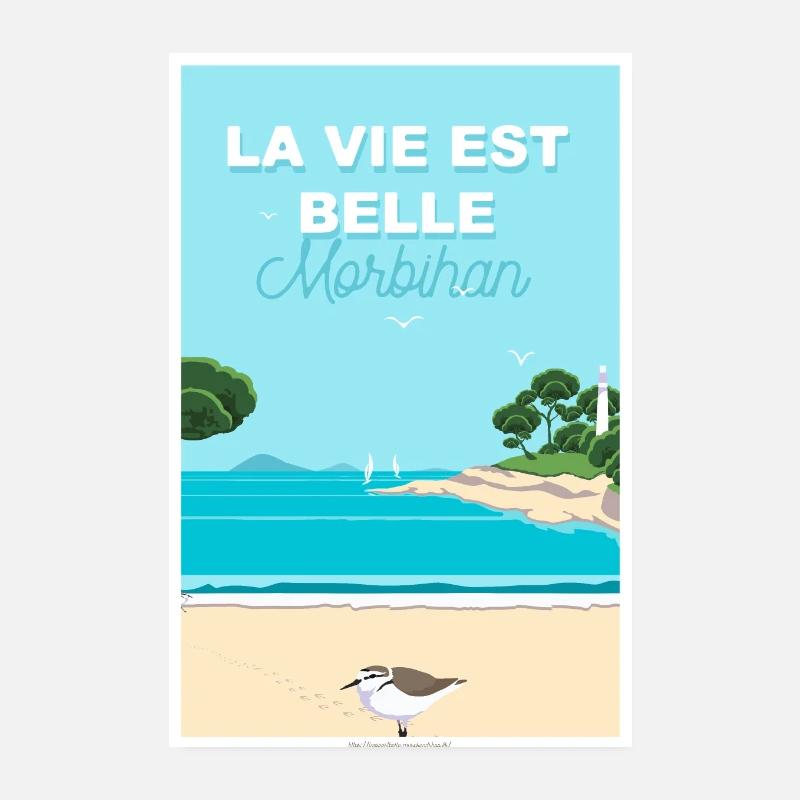 Affiche Bretonne paysage Golfe du Morbihan Poster 20 x 30 cm