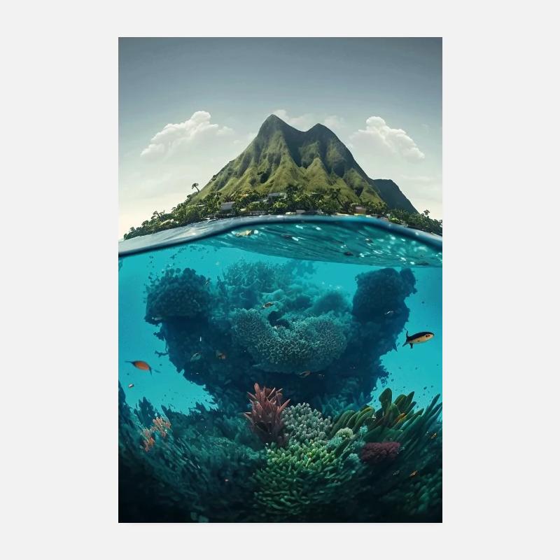 A Hawaii Tiny World Phone Poster Edition Poster 8" x 12" (20x30 cm)
