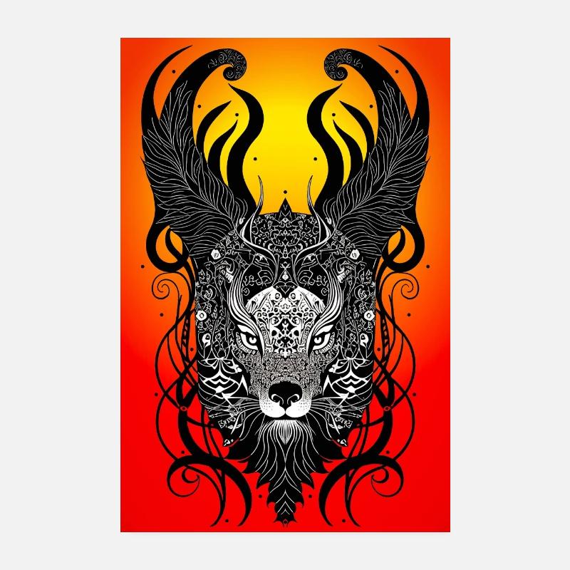 Tête de monstre Poster 20 x 30 cm